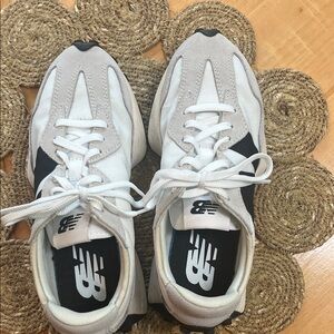 New Balance womens Cream and Black Sneakers